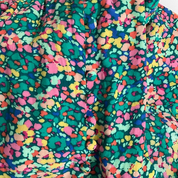 NWT LOFT maxi skirt size L, floral pattern, pull-on styling, center-front vent - Picture 5 of 5